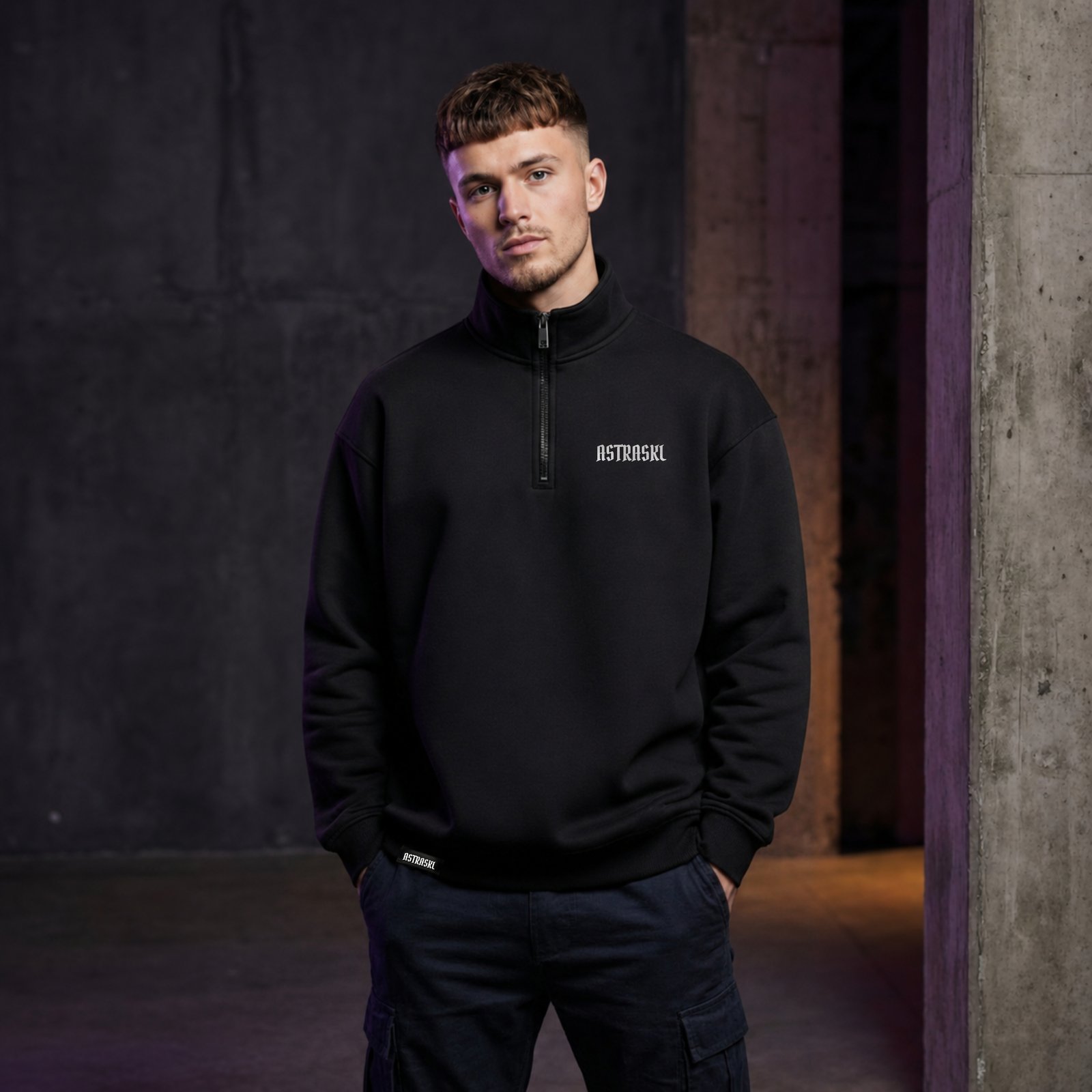 Polarigine Quarter‑Zip – Black