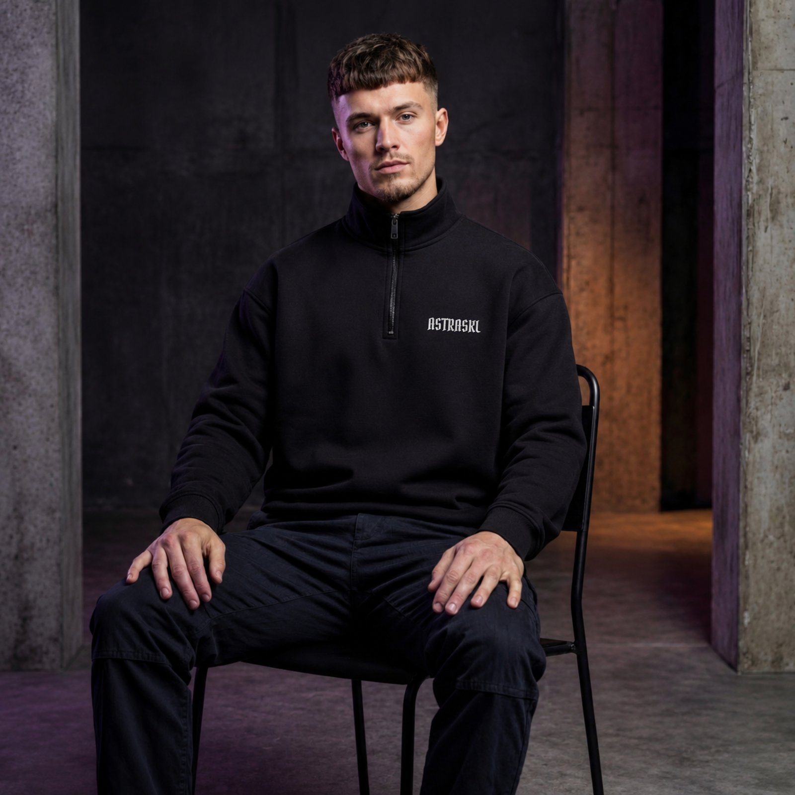 Polarigine Quarter‑Zip – Black