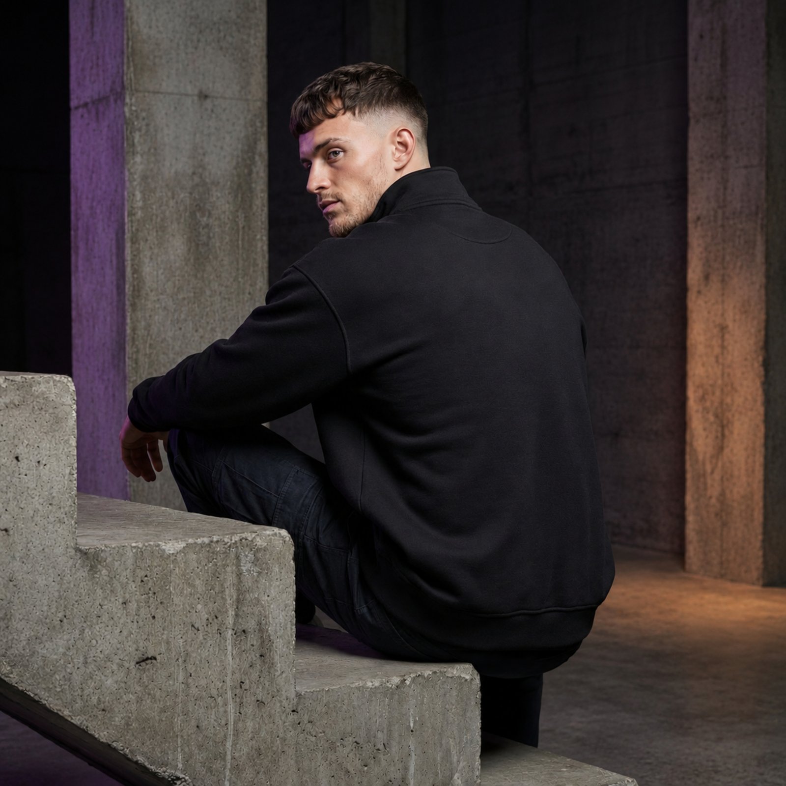 Polarigine Quarter‑Zip – Black
