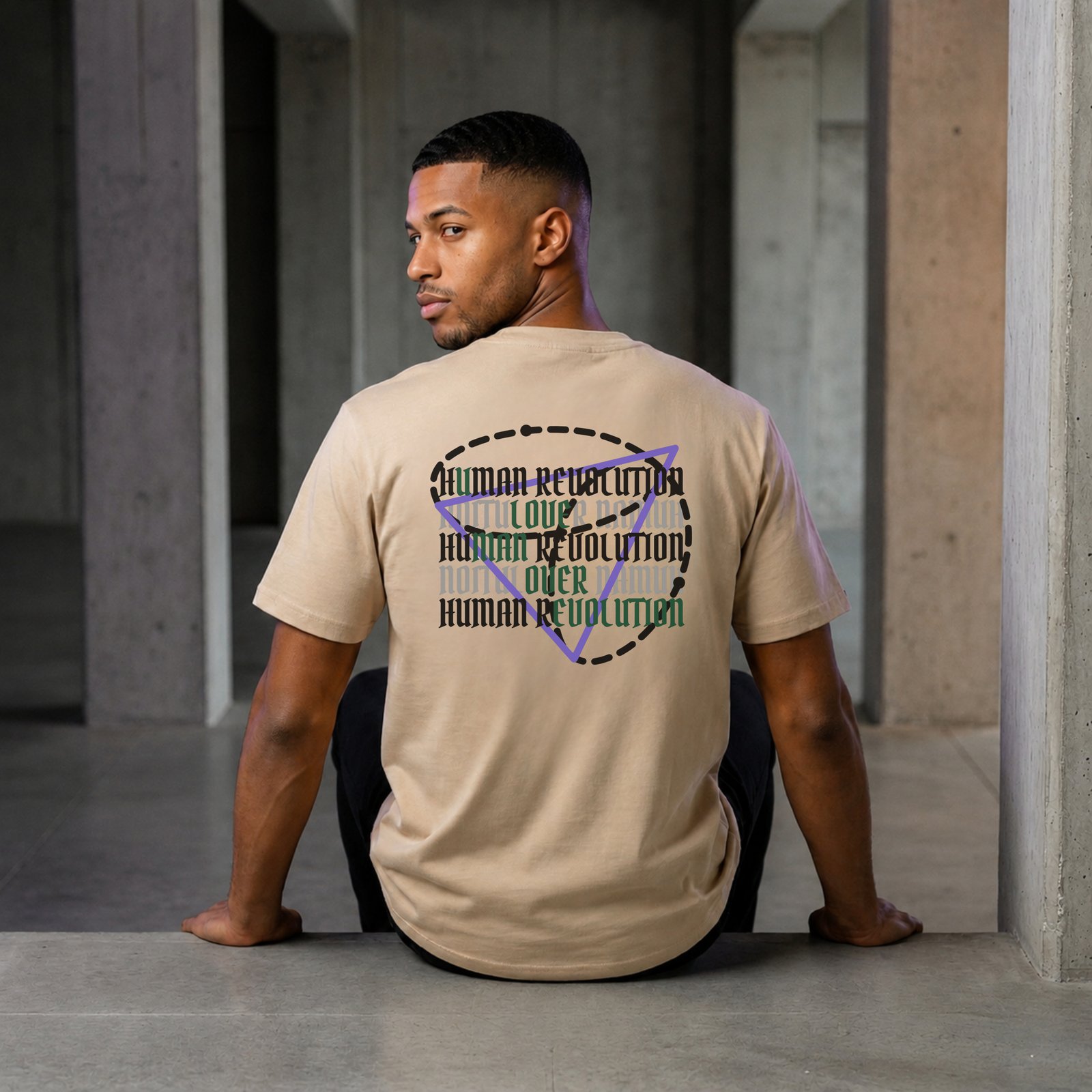 Human Revolution T‑shirt – Beige